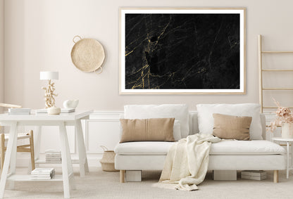 Luxury Black and Gold Marble Art Home Decor Premium Quality Poster Print Choose Your Sizes