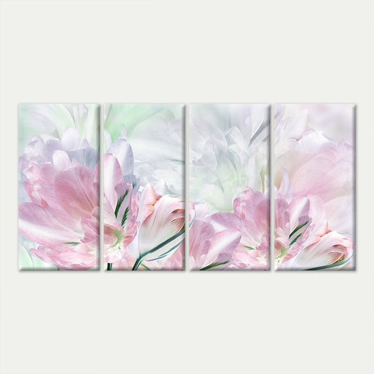 4pcs Abstract Soft Watercolor Botanical Plant Wall Art Canvas Framed 45x80cm - High Quality Print 100% Australian Made Wall Canvas Ready to Hang
