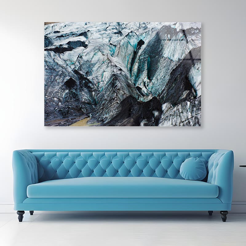 Iceland Glacier Acrylic Glass Print Tempered Glass Wall Art 100% Made in Australia Ready to Hang