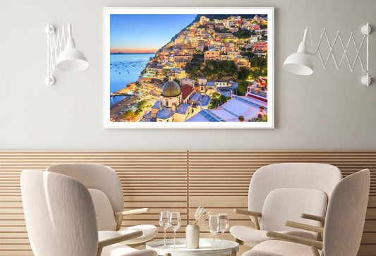 Light Up Amalfi Coast with Sky Home Decor Premium Quality Poster Print Choose Your Sizes