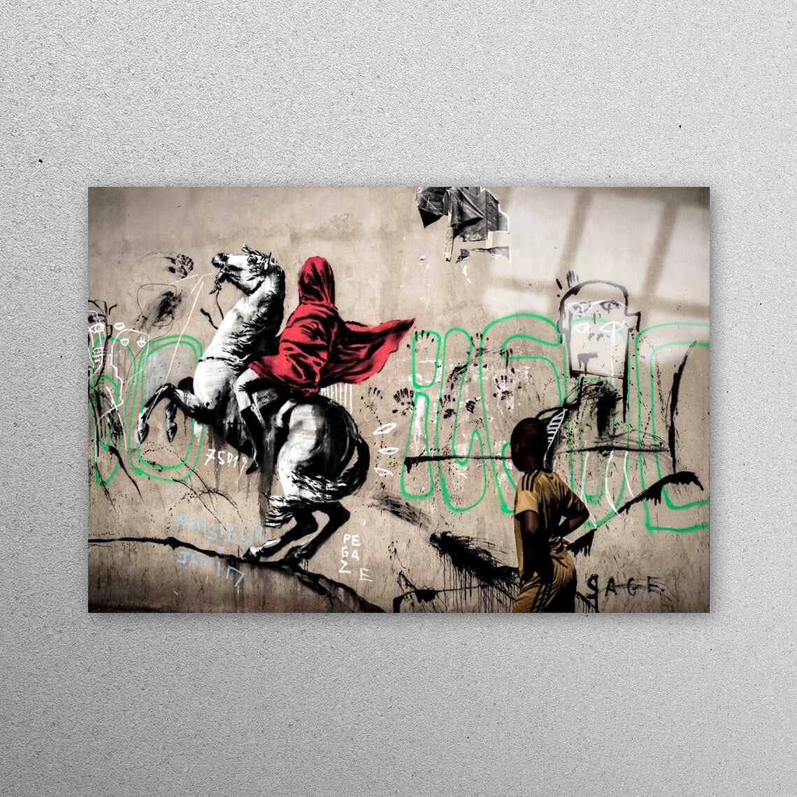 Banksy Horse Rider Acrylic Glass Print Tempered Glass Wall Art 100% Made in Australia Ready to Hang