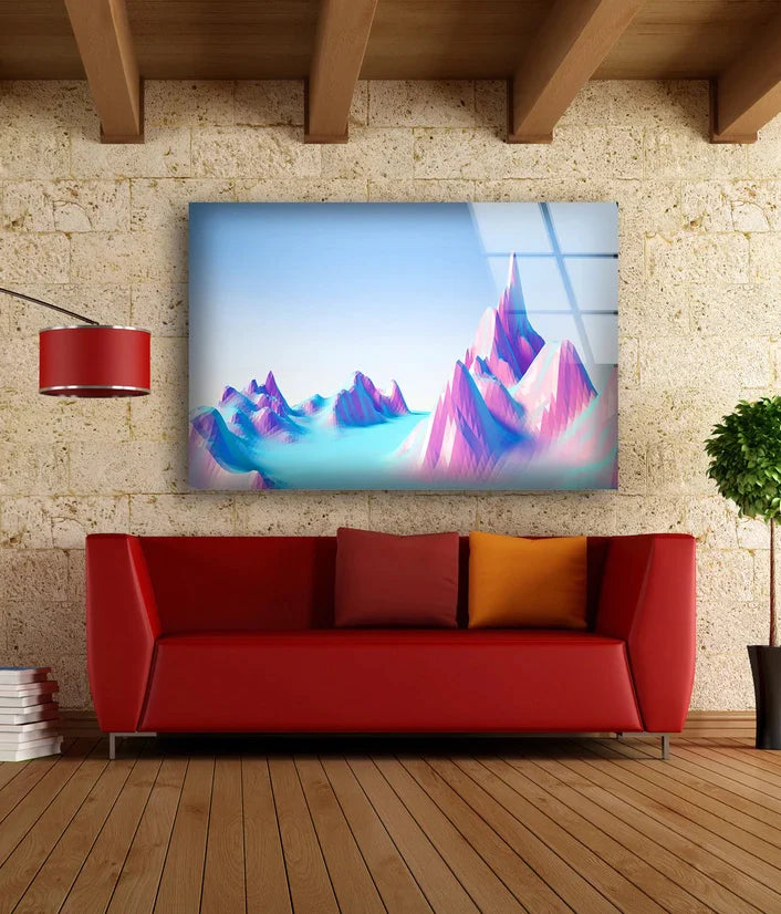 Colorful Mountains UV Direct Aluminum Print Australian Made Quality