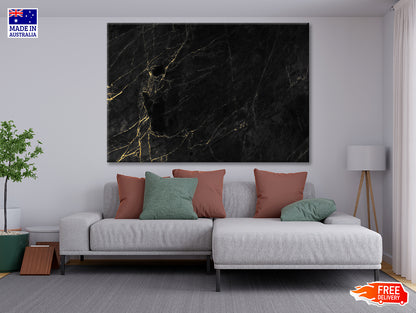 Luxury Black and Gold Marble Art Print 100% Australian Made