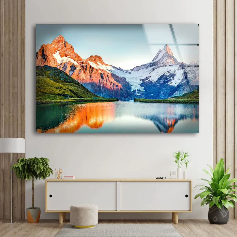 Mountain Lake & Forest UV Direct Aluminum Print Australian Made Quality