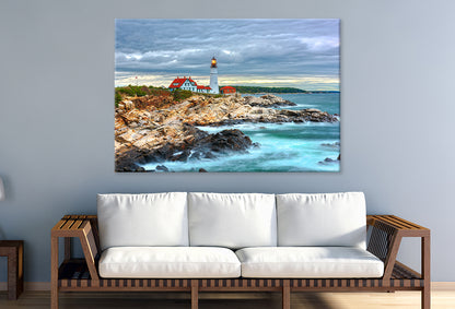 Portland Head Light at Dusk Maine Wall Art Decor 100% Australian Made