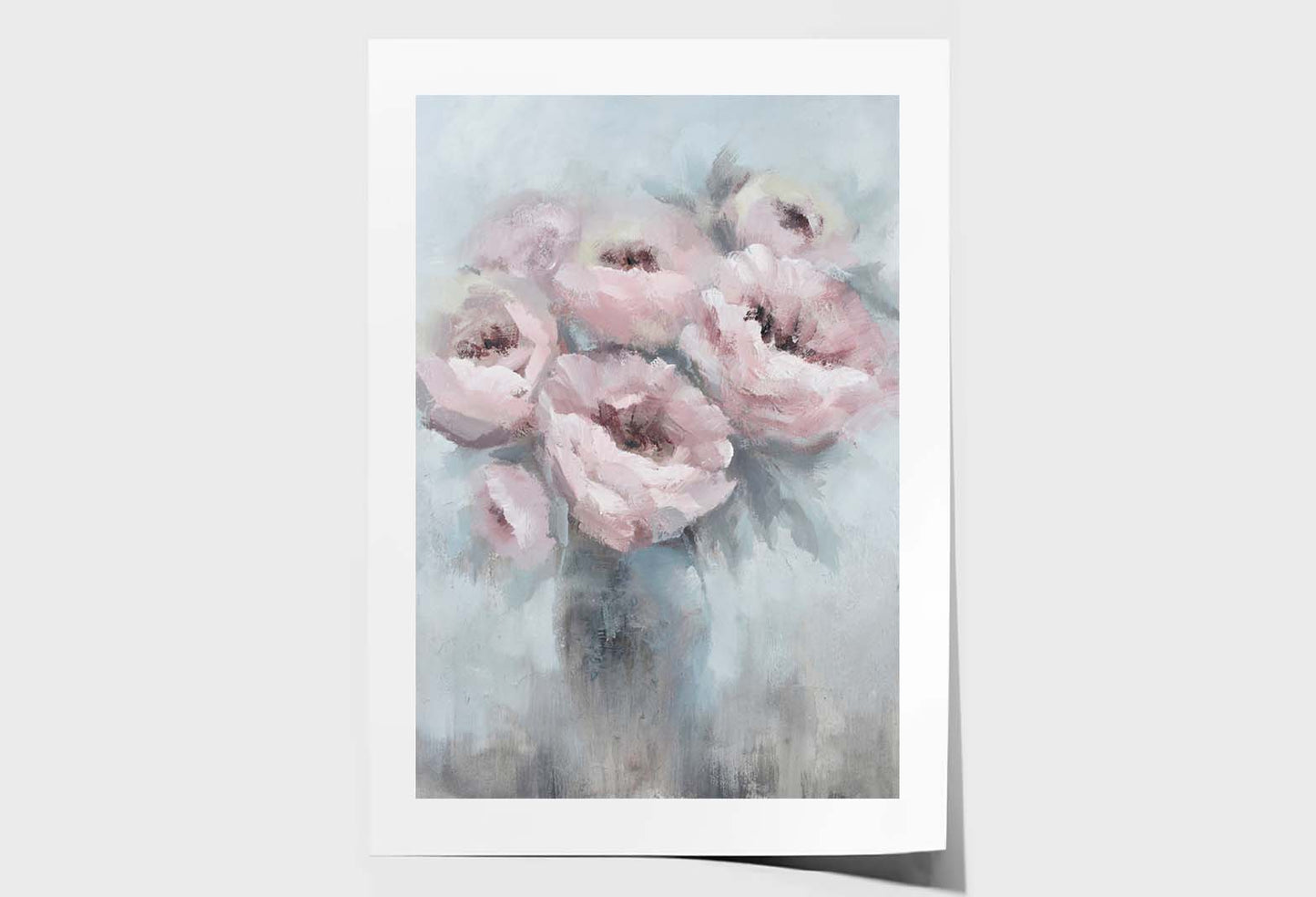 An Impression of Flowers, Pink Wall Art Limited Edition High Quality Print