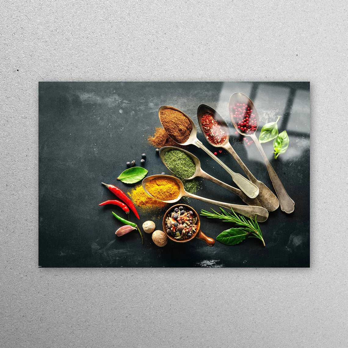 Spices, Dinning Wall Art Acrylic Glass Print Tempered Glass Wall Art 100% Made in Australia Ready to Hang