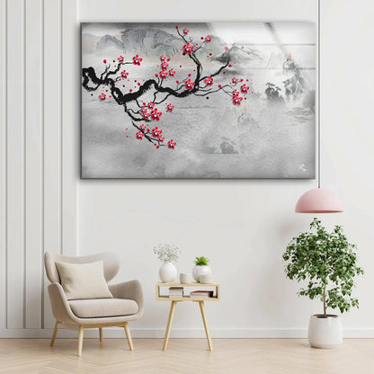 Pink Flower Tree Art UV Direct Aluminum Print Australian Made Quality