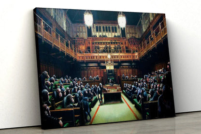 Banksy Monkey Parliament UV Direct Aluminum Print Australian Made Quality