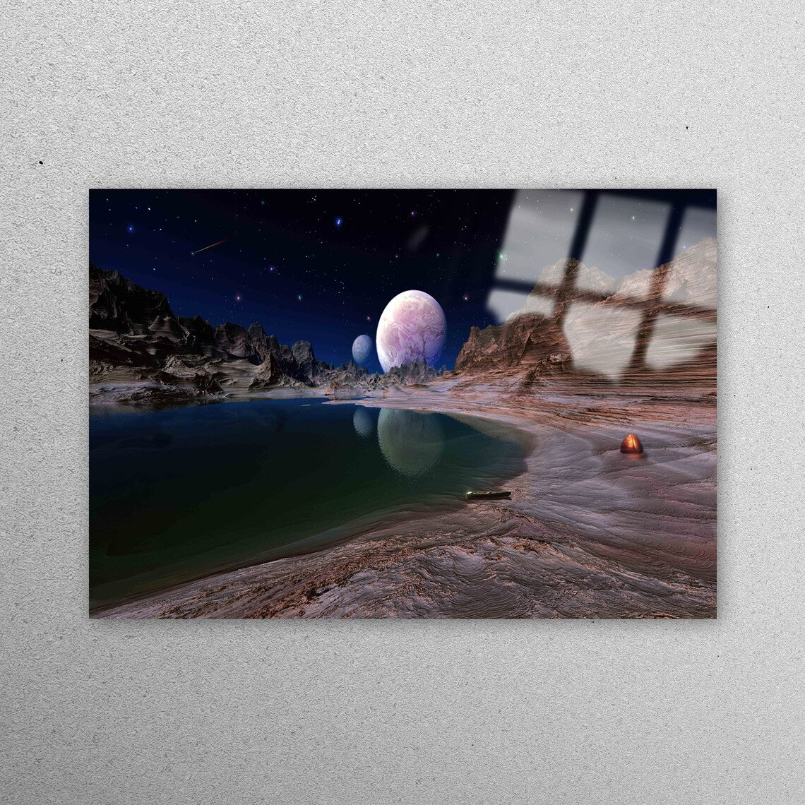 Planet Space Wall Art Acrylic Glass Print Tempered Glass Wall Art 100% Made in Australia Ready to Hang