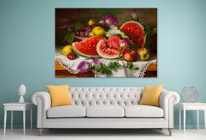 Oil Painting Still Watermelon Wall Art Decor 100% Australian Made