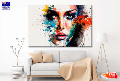 Abstract Woman Face Fashion Wall Art Limited Edition High Quality Print