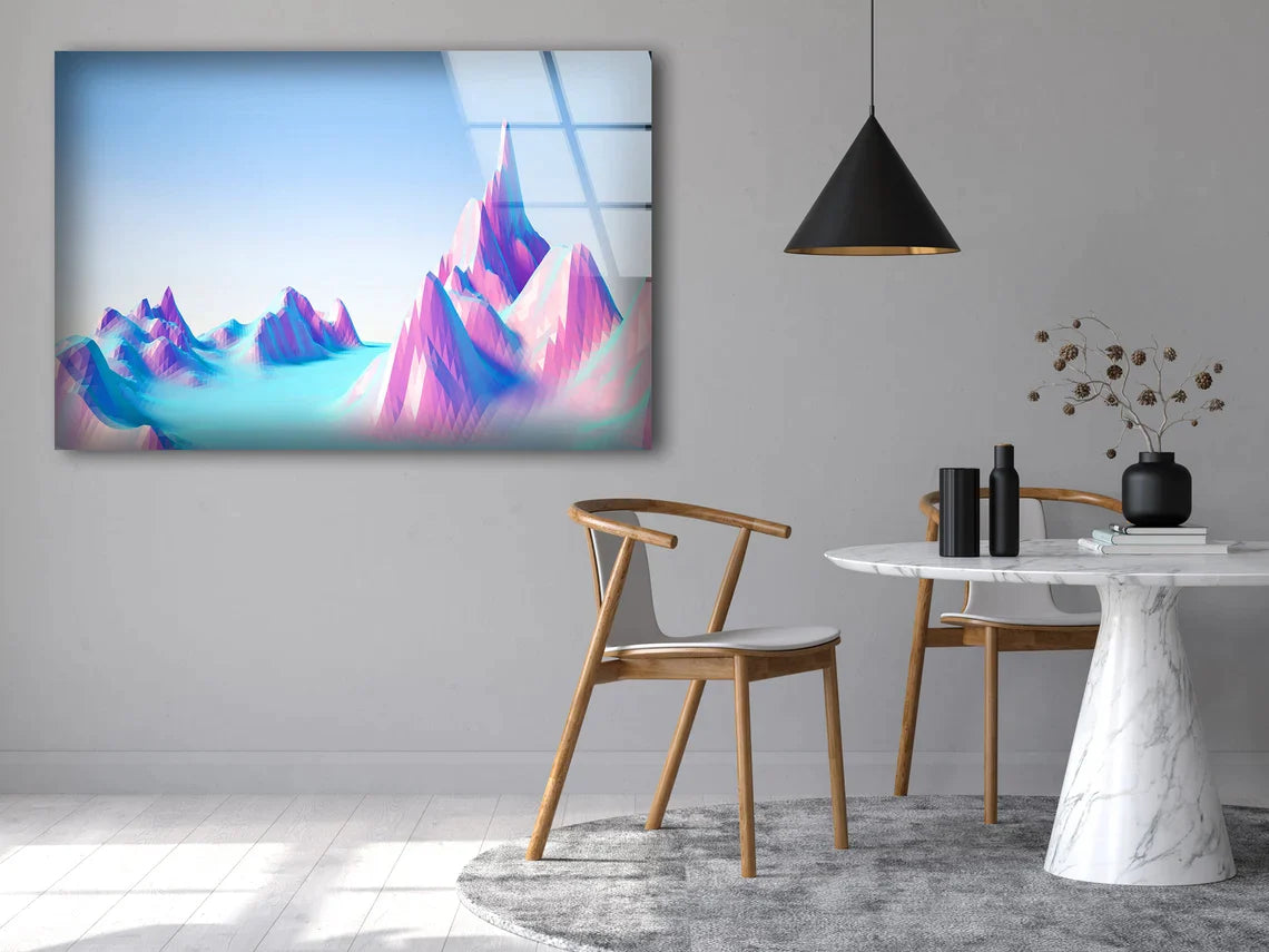 Colorful Mountains UV Direct Aluminum Print Australian Made Quality