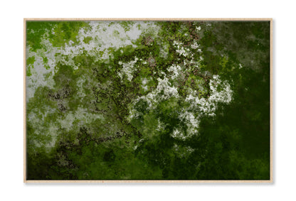 Green Grey Splash Abstract Painting Wall Art Limited Edition High Quality Print Canvas Box Framed Natural