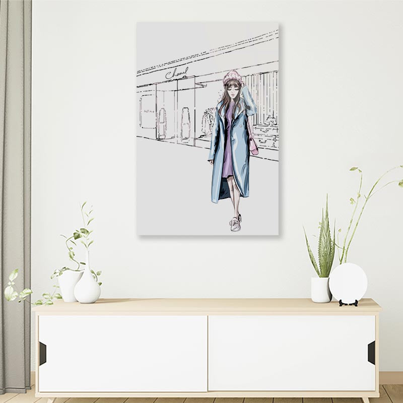 Girl Fashion Store 3D Design Acrylic Glass Print Tempered Glass Wall Art 100% Made in Australia Ready to Hang