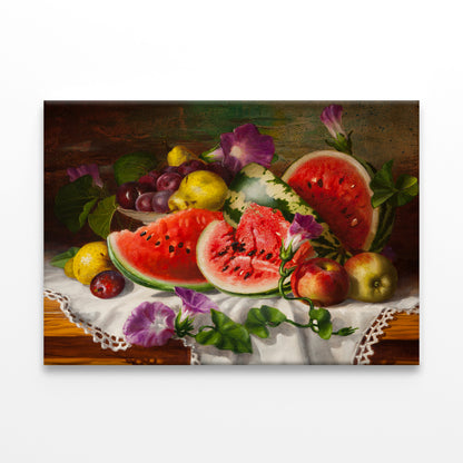 Oil Painting Still Watermelon Wall Art Decor 100% Australian Made