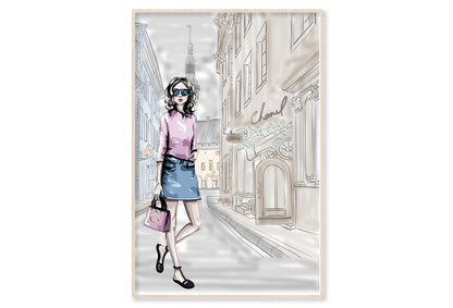 Elegant Fashion Store Art Wall Art Limited Edition High Quality Print Canvas Box Framed Natural