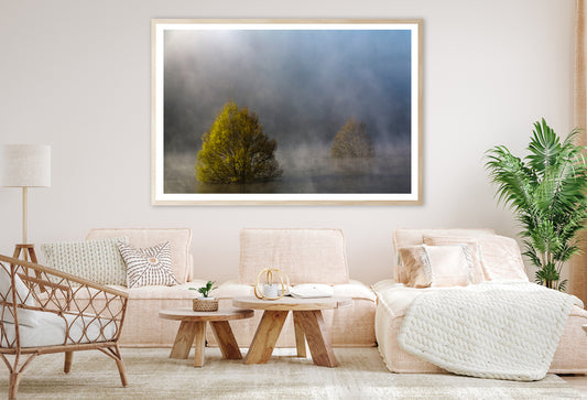 Fog during Autumn Floods with Clouds in the Sky Home Decor Premium Quality Poster Print Choose Your Sizes