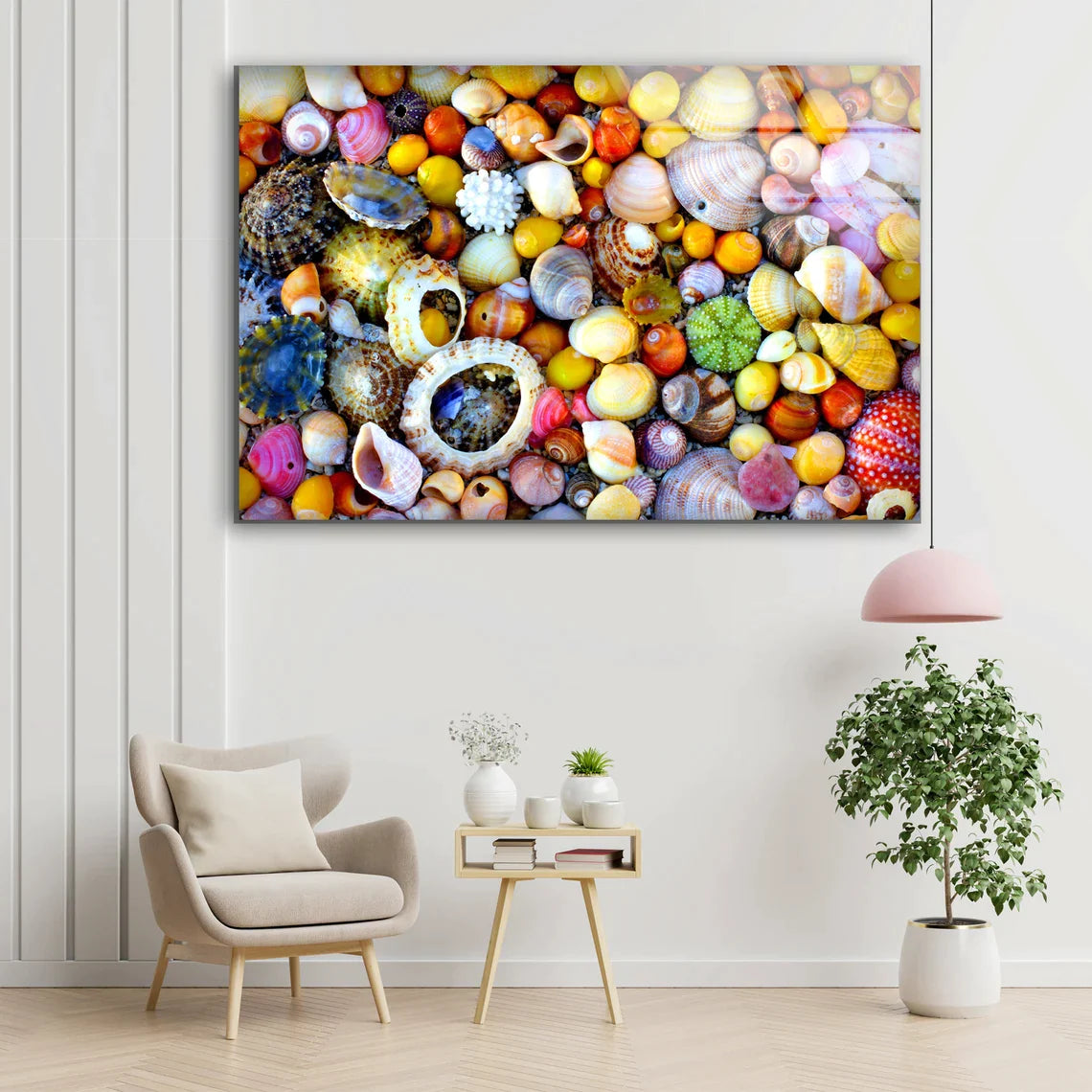 Colorful Sea Shells UV Direct Aluminum Print Australian Made Quality