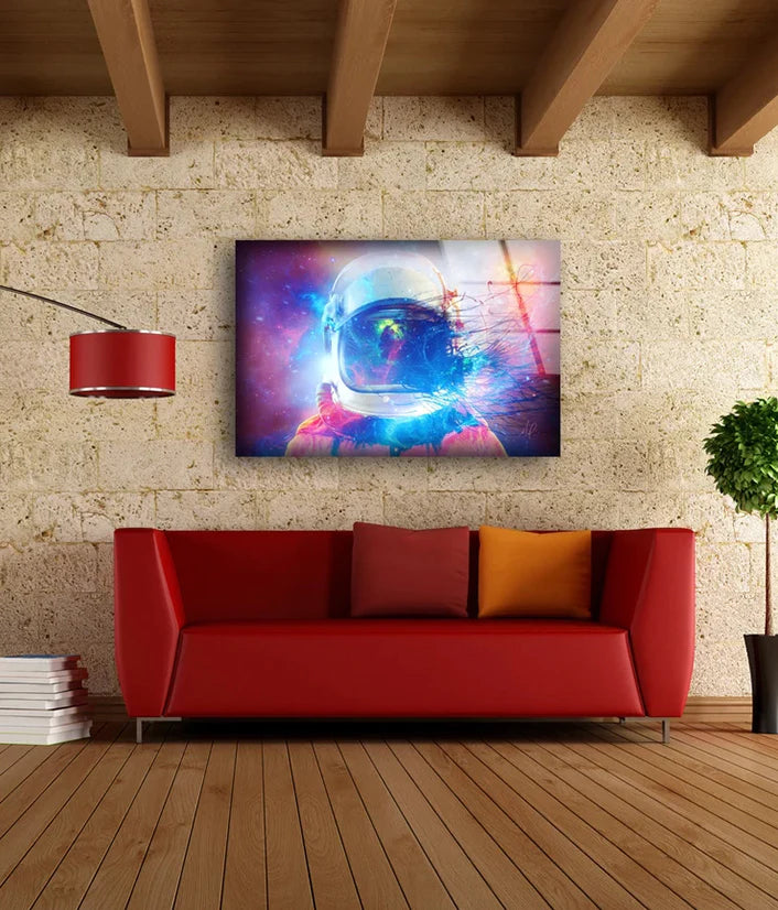 Astronaut Abstract 3D UV Direct Aluminum Print Australian Made Quality