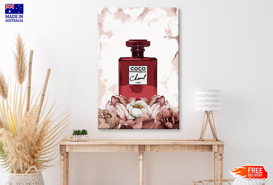 Luxury Flower Red Perfume Wall Art Limited Edition High Quality Print