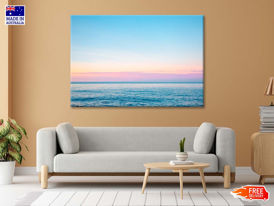 Calm Sea in Soft Morning Light Sicily Italy Europe 90x60cm Print 100% Australian Made