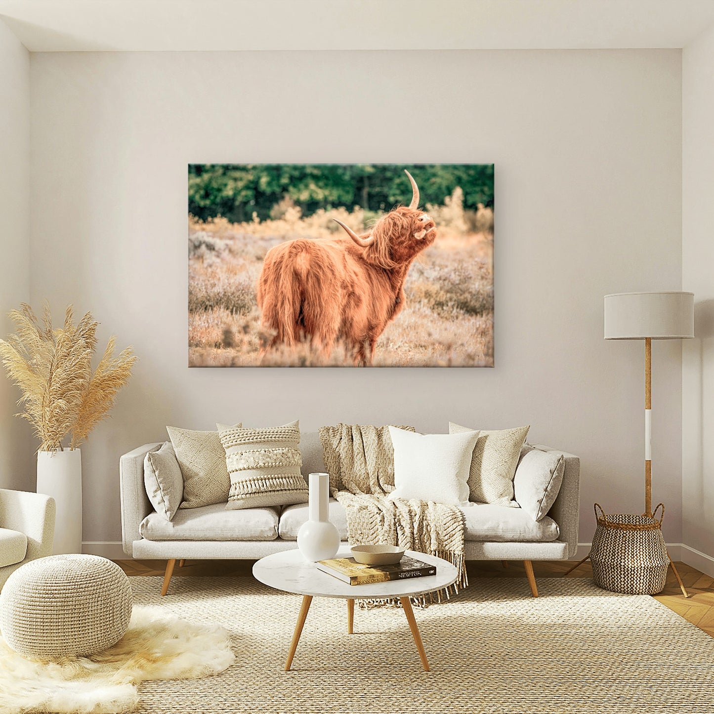 Majestic Highland Cow Rustic Farmhouse Scottish Animal Wall Art Decor 100% Australian Made
