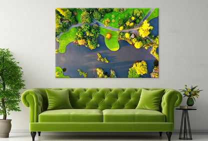 Royal Botanic Gardens Melbourne Aerial View Wall Art Decor 100% Australian Made