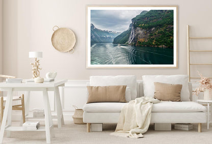 Waterfall On a Fjord Mountain Home Decor Premium Quality Poster Print Choose Your Sizes