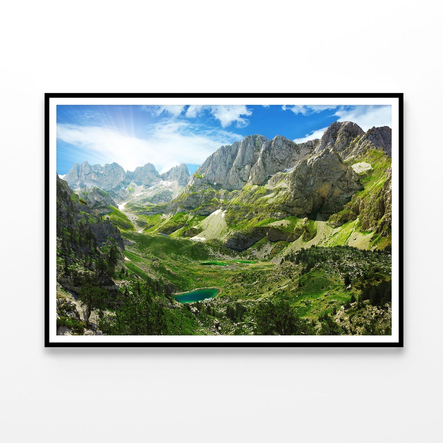 Amazing View of Mountain Lakes in Albanian Alps Home Decor Premium Quality Poster Print Choose Your Sizes