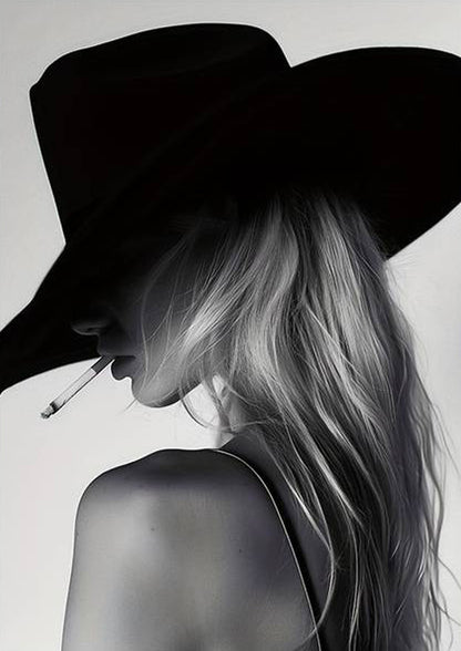 Western Cowgirl a Stylish Fashion Aesthetic Fashion Home Decor Premium Quality Poster Print Choose Your Sizes