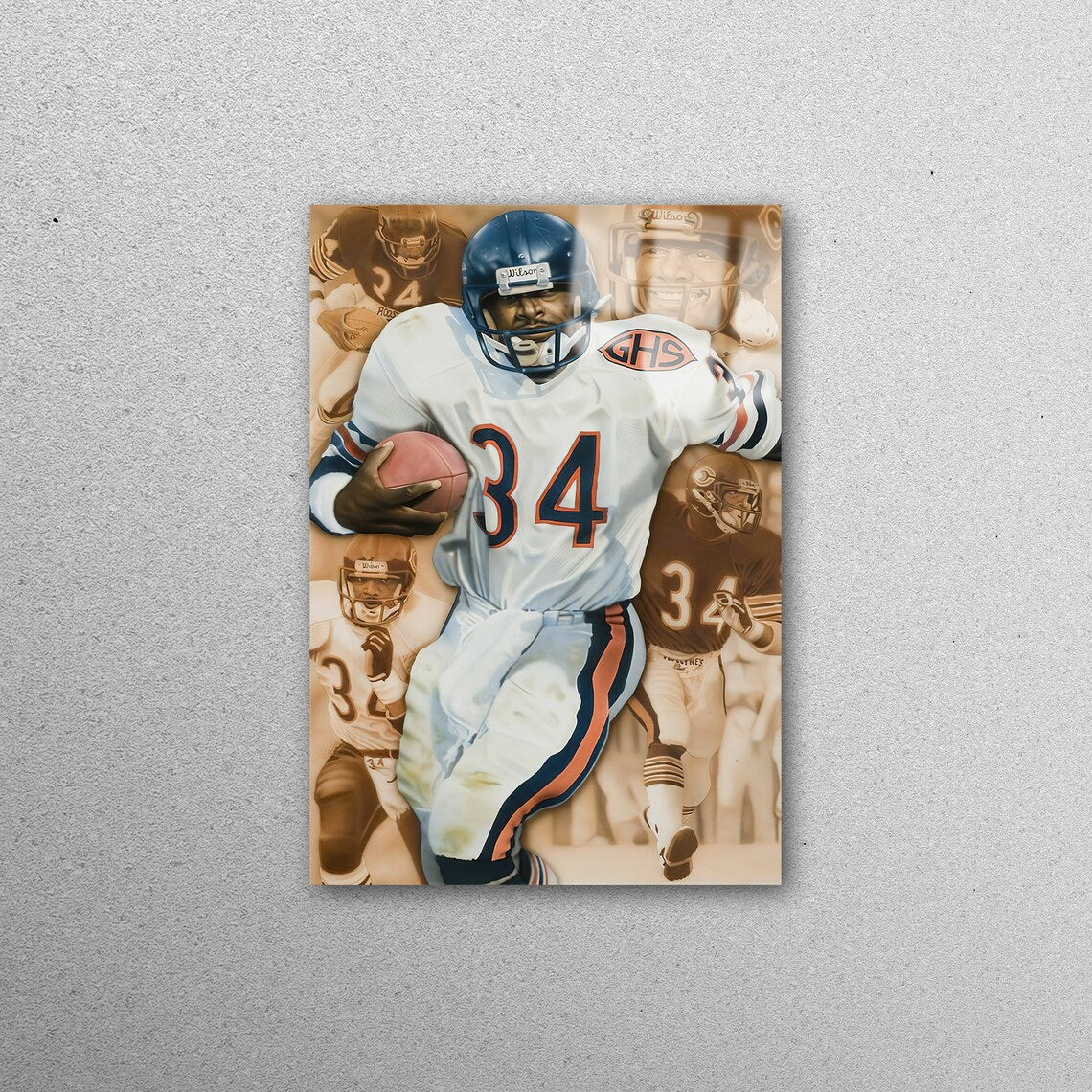 Famous Football Player American Acrylic Glass Print Tempered Glass Wall Art 100% Made in Australia Ready to Hang