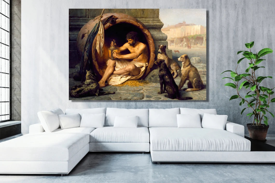 Jean Leon Gerome, Diogenes UV Direct Aluminum Print Australian Made Quality