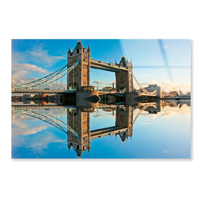 Tower Bridge at Sunset Sky View Acrylic Glass Print Tempered Glass Wall Art 100% Made in Australia Ready to Hang