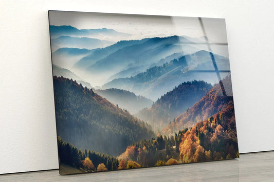 Misty Mountain Scenery UV Direct Aluminum Print Australian Made Quality