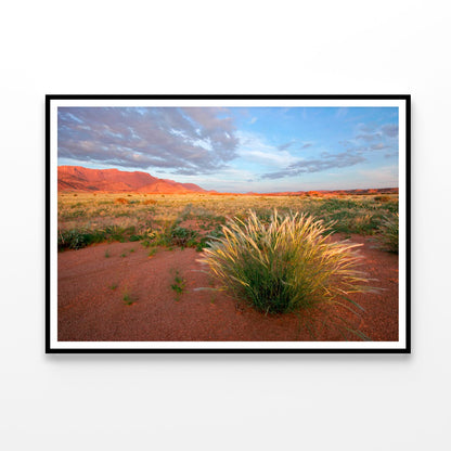 Grassland Landscape with Mountains Home Decor Premium Quality Poster Print Choose Your Sizes