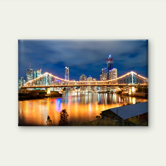 City Skyline Brisbane Bridge Wall Art Decor 100% Australian Made - Bella Home Decor