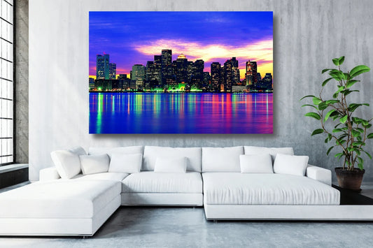 Boston Cityscape Wall Art UV Direct Aluminum Print Australian Made Quality