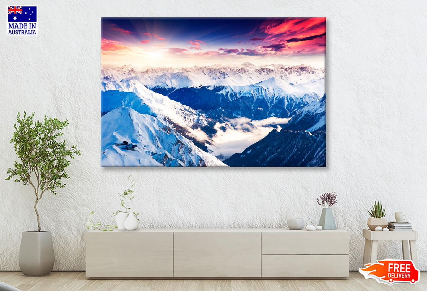 Fantastic Evening Winter Landscape Wall Art Decor 100% Australian Made