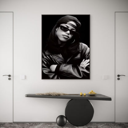 Black & White Urban Woman Fashion Home Decor Premium Quality Poster Print Choose Your Sizes