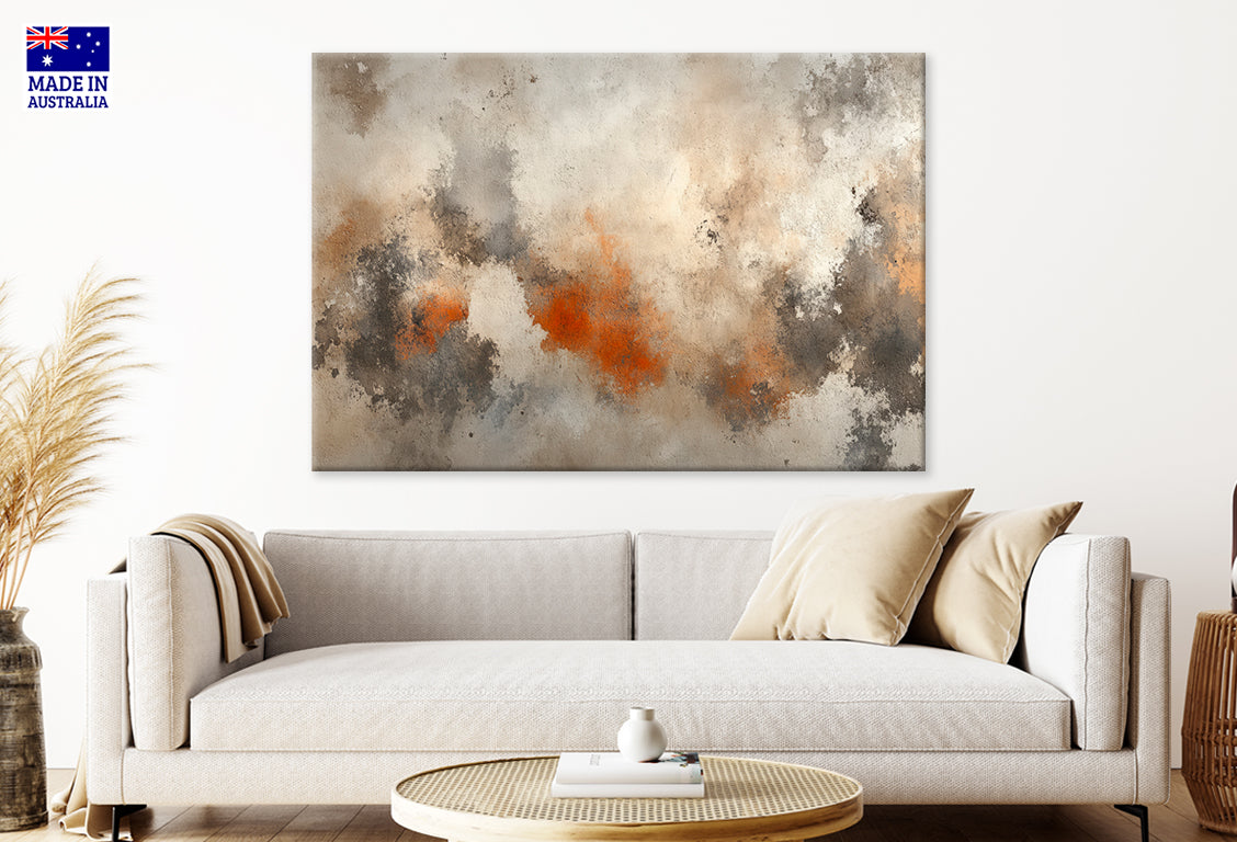 Abstract Beige Brown Watercolor Wall Art Decor 100% Australian Made