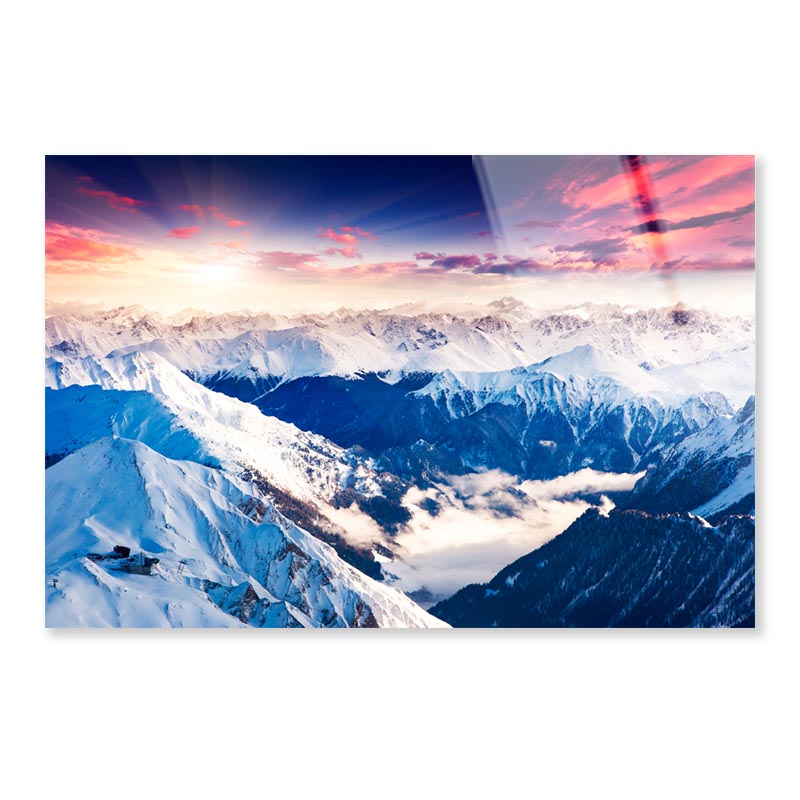 Fantastic Evening Winter Landscape  Acrylic Glass Print Tempered Glass Wall Art 100% Made in Australia Ready to Hang