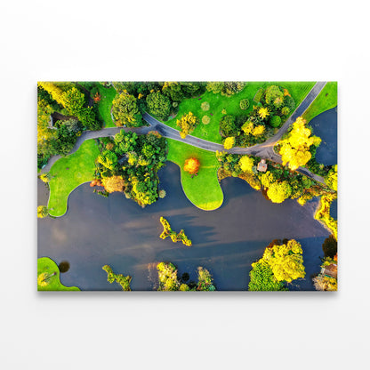 Royal Botanic Gardens Melbourne Aerial View Wall Art Decor 100% Australian Made