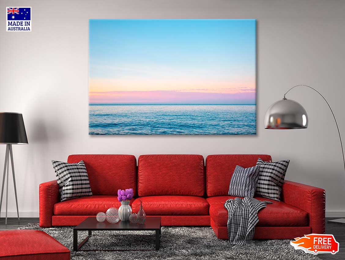 Calm Sea in Soft Morning Light Sicily Italy Europe 90x60cm Print 100% Australian Made