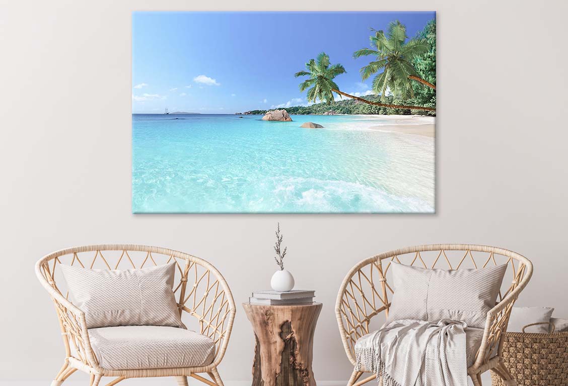 Anse Lazio Beach at Praslin Island Seychelles Print 100% Australian Made