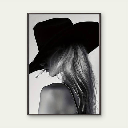 Western Cowgirl a Stylish Fashion Aesthetic Fashion Home Decor Premium Quality Poster Print Choose Your Sizes