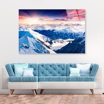 Fantastic Evening Winter Landscape  Acrylic Glass Print Tempered Glass Wall Art 100% Made in Australia Ready to Hang