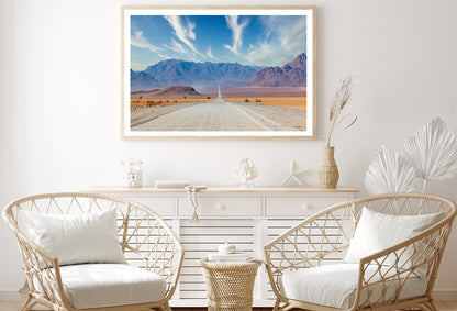 Gravel Road with Mountains in Namibia Home Decor Premium Quality Poster Print Choose Your Sizes