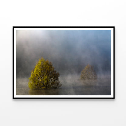 Fog during Autumn Floods with Clouds in the Sky Home Decor Premium Quality Poster Print Choose Your Sizes