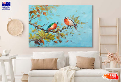 Two Birds Hand Made Painting Wall Art Limited Edition High Quality Print